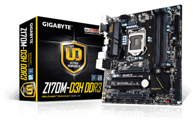 Gigabyte GA-Z170M-D3H DDR3 Intel® Z170 Chipset Motherboard